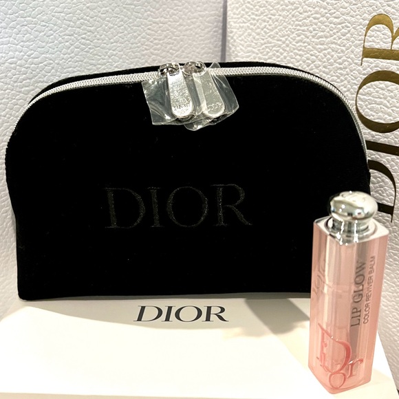 Dior Other - 🆕Dior bundle Addict Lip Glow Actual size 
with Dior Black velvet Pouch